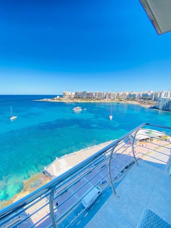F2 - Lovely Two Bedrooms Flat Sea View, St Julians Saint Julian's Bagian luar foto